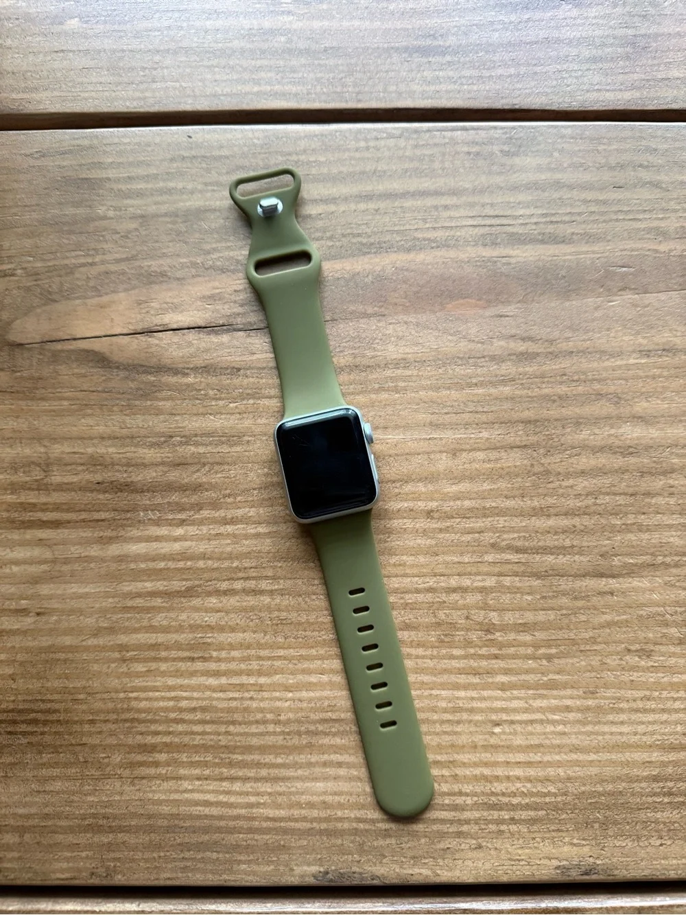 Apple Watch Nike+ Series 2 38mm with Olive Green Silicone Sport Band